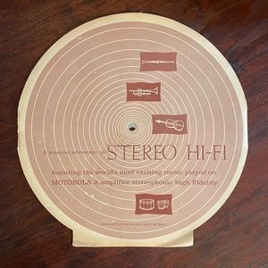 Motorola 1959 Demonstration Record, 33 1/3 RPM